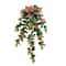 Nearly Natural; 41" UV Resistant Artificial Azalea Hanging Plant (Indoor/Outdoor) - Set of 2; Category:Bushes; Image:7